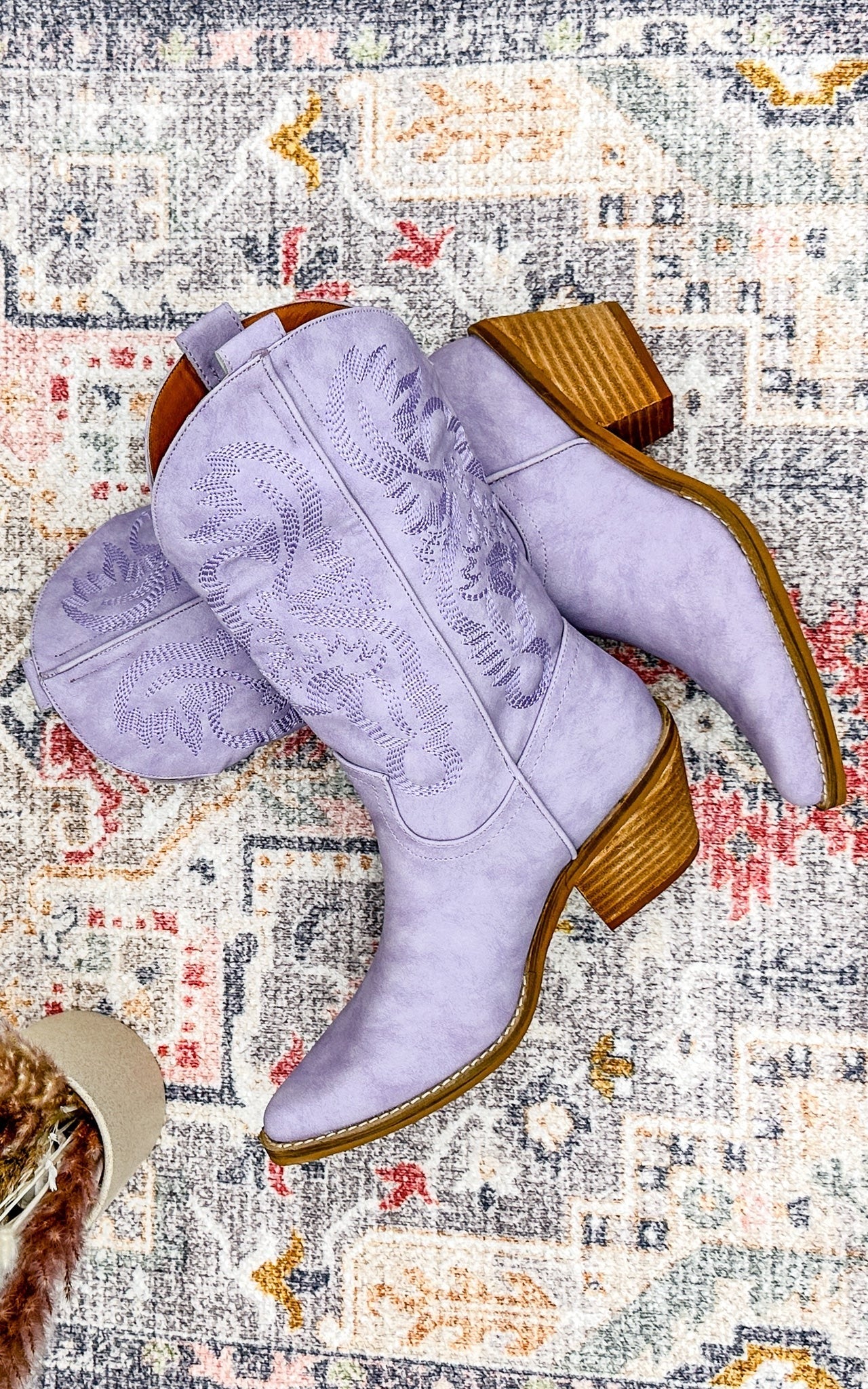 Light Purple decorated cowgirl boots