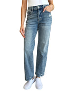 Judy Blue Destroyed Jeans in Medium Wash