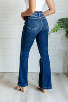 Judy Blue Mavis High Rise Side Seam Detail Flare Jeans back view