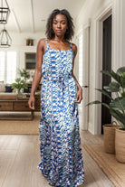 Abby Road - Royal Blue Maxi Dress Front of Dress 