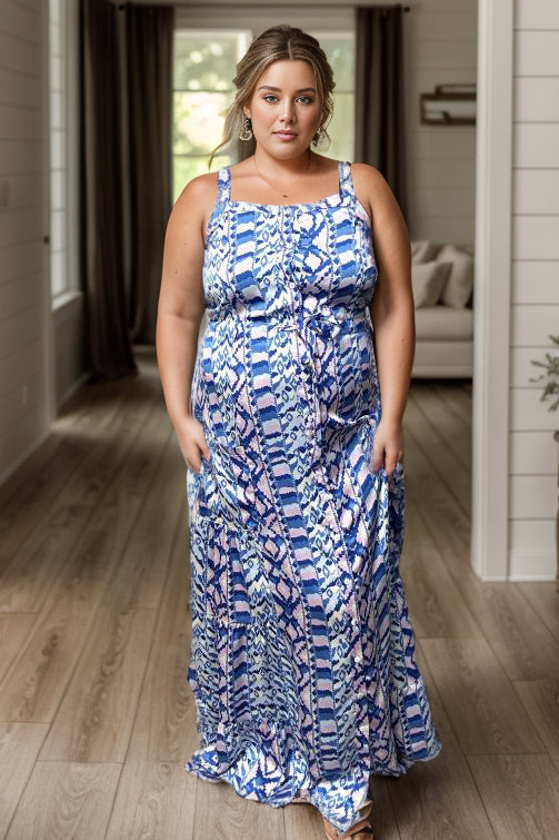 Whit Birch Maxi Dress Abby Road - Royal Blue Maxi Dress