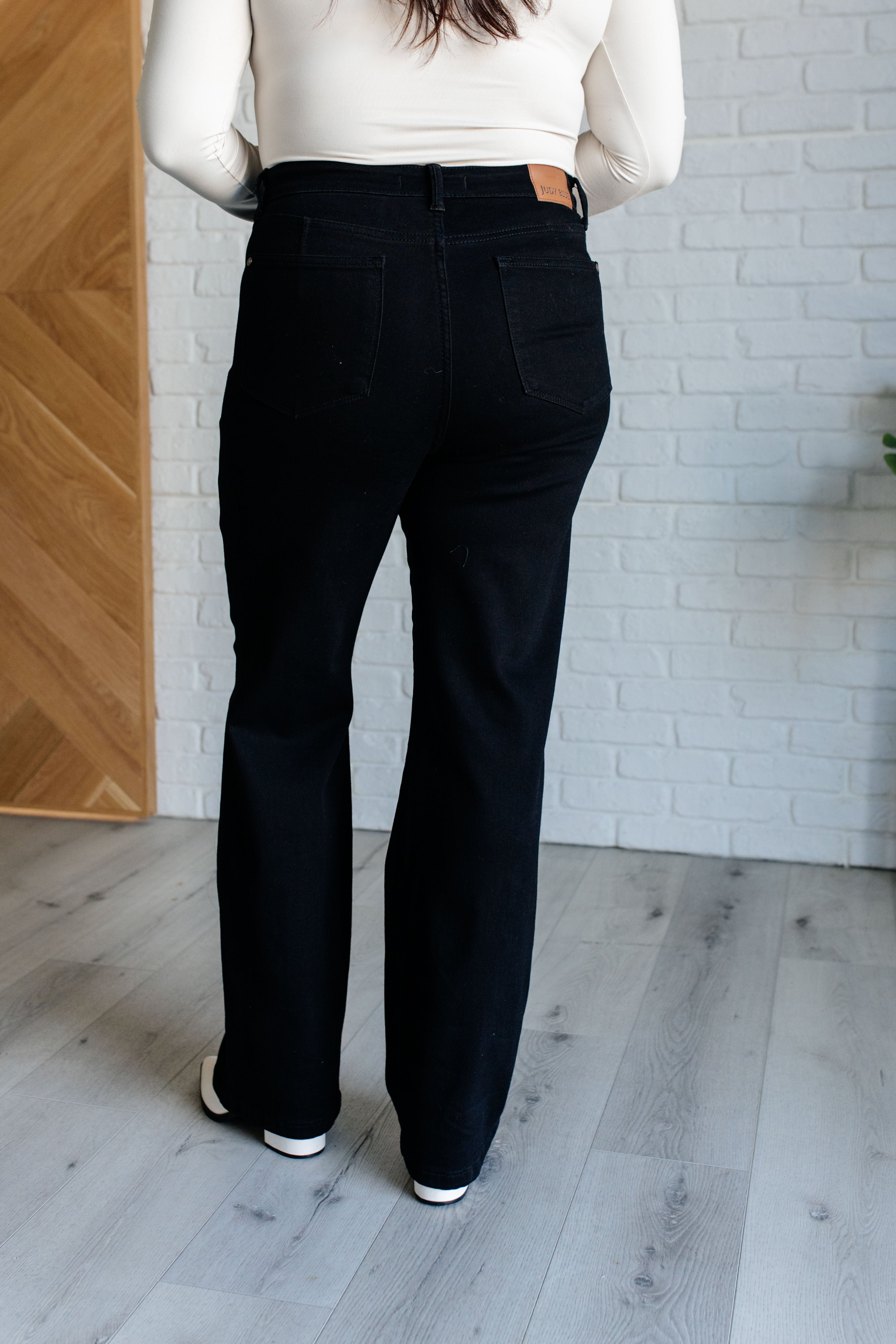 Judy Blue Angelica High Rise Control Top Classic Straight Jeans back view size 13