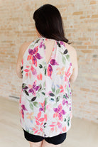 Keyhole back photo - Feeling Lovely Floral Halter Blouse by White Birch