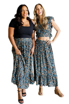 Flutter of Florals V-Neck Crop and Skirt Set duo photo 