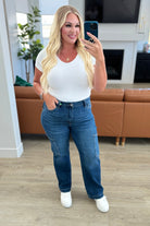 Judy Blue Leila High Rise Cargo Straight Jeans-kirra in plus size