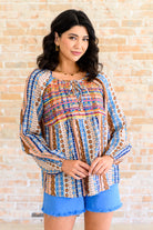 Open Sky Boho Tunic in Navy Mauve by Savanna Jane