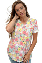 Poppin' in Floral Short Sleeve Top - Heimish