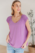 Dear Scarlett Lavender Top on size small 