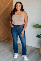 Judy Blue Santana High Rise Control Top Bootut Jeans with Krychele size 13 with jeans cuffed