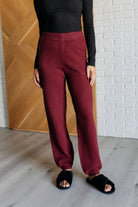 Knit Lounge Pants in Burgundy Wine 