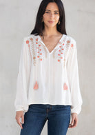 Fiona Bohemian Peasant Blouse from Lovestitch (front straight sleeves)